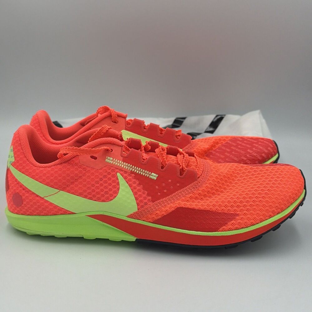 Nike Rival Waffle 6 - Mens Sepatu Running Orange Red Lime DX7998-800 Sz 8